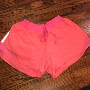 Lulu Lemon hottie hot shorts/2.5”/neon pink/size10